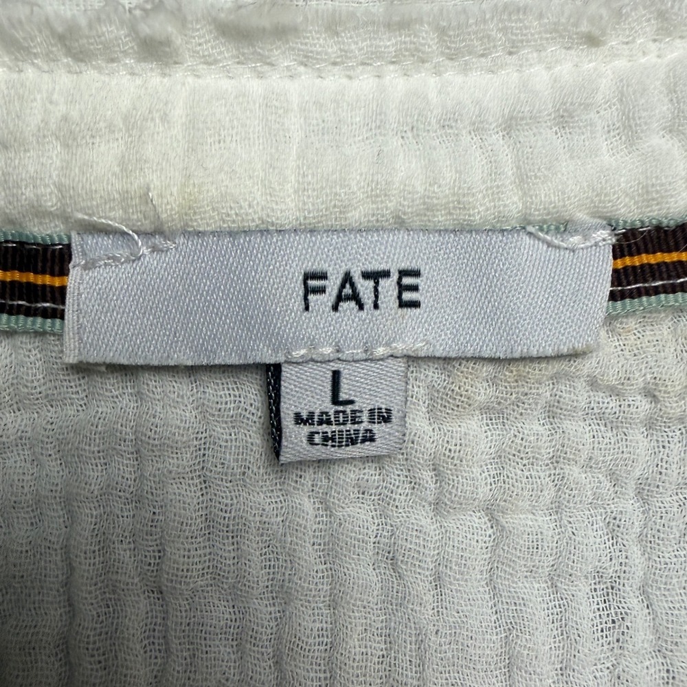 FATE Boho Gauze Top Large Colorblock Sleeve - Picture 3 of 7